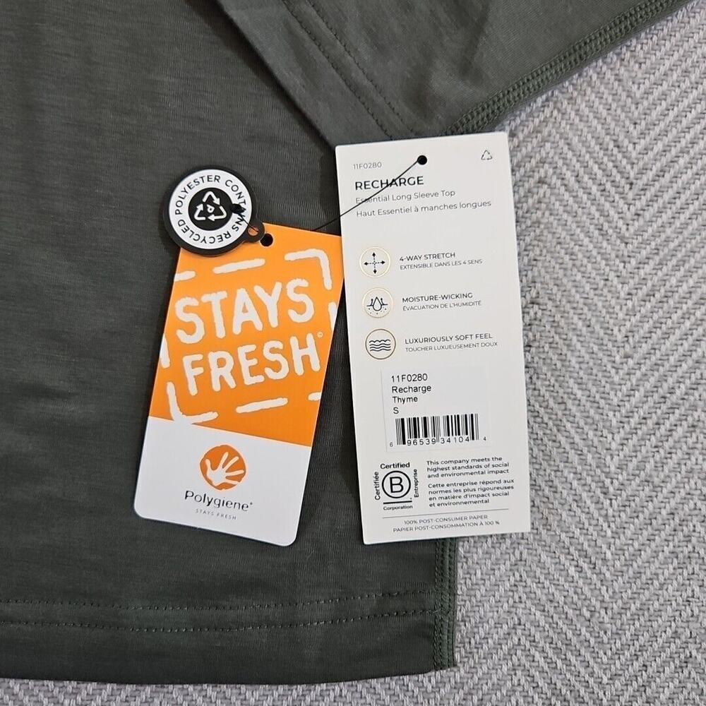 MPG Long Sleeve Base Shirt Men's Small Thyme Green Soft Moisture Wicking NWT - Picture 3 of 12